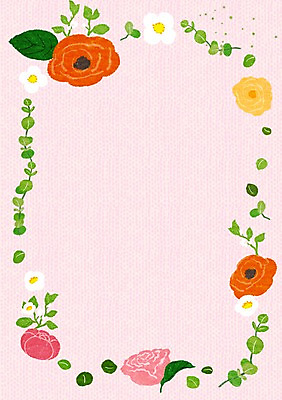 PSD 식물 계절 꽃 잎 일러스트 사각프레임 프레임 틀 사람없음 봄 메모지 알림 국내일러스트 사각형 사무용품 파일형식