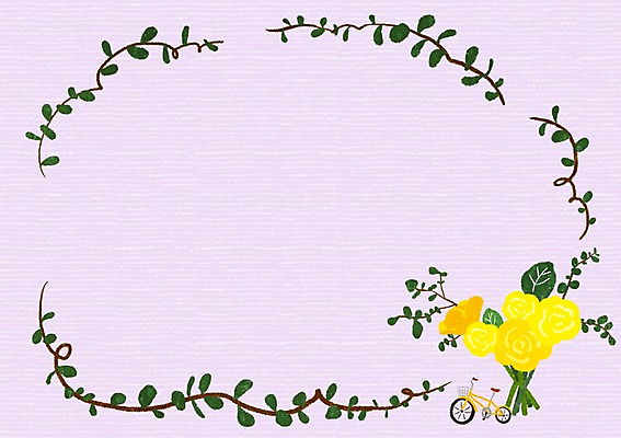 PSD 식물 계절 꽃 꽃다발 잎 일러스트 프레임 틀 사람없음 자전거 봄 메모지 알림 국내일러스트 사무용품 바이크 파일형식