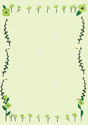 PSD 식물 계절 꽃 줄기 일러스트 사각프레임 프레임 틀 사람없음 봄 메모지 꿀벌 벌 알림 국내일러스트 곤충 사각형 사무용품 벌_곤충 파일형식