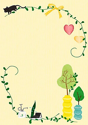 PSD 나무 식물 동물 계절 리본 줄기 일러스트 주택 프레임 틀 사람없음 꽃병 고양이 봄 물뿌리개 메모지 알림 국내일러스트 꽃 포유류 건물 반려동물 사무용품 파일형식