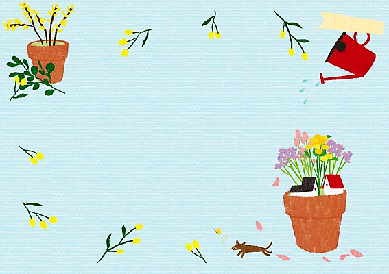 PSD 식물 동물 계절 꽃 화분 일러스트 주택 프레임 틀 사람없음 봄 물뿌리개 메모지 강아지 알림 국내일러스트 건물 반려동물 사무용품 개 파일형식