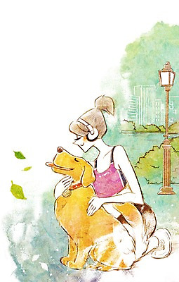 PSD 동물 공원 여자 행복 가로등 일러스트 함께함 한명 사람 성인 야외 조깅 귀여움 헤드셋 골든리트리버 강아지 동물보호 국내일러스트 1 공공시설 감정 음향기기 컨셉 반려동물 운동 헤드폰 개 리트리버 사회이슈 파일형식