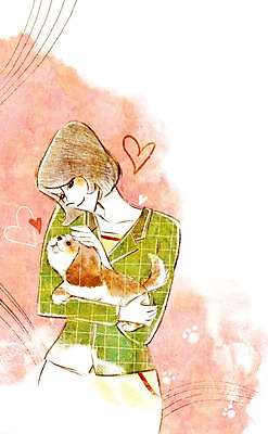 PSD 동물 한마리 여자 행복 일러스트 안기 함께함 한명 사람 성인 반려동물 귀여움 강아지 시츄 동물보호 국내일러스트 1 감정 컨셉 모션 개 사회이슈 파일형식