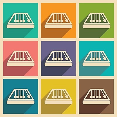 EPS 해외이미지 일러스트 사람없음 세트 컬러풀 구슬 심플 과학기구 과학소품 해외202004 해외일러스트 컬러 기구 오브젝트 파일형식 벡터 이미지허브