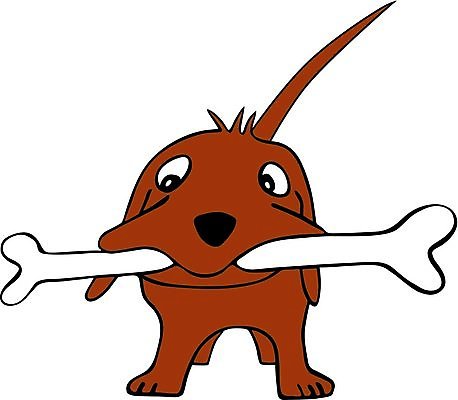 EPS 해외이미지 응시 행복 음식 일러스트 뼈 반려동물 표현 유머 개 만화 집중 송곳니 해외202004 해외일러스트 동물 시선 감정 컨셉 포유류 치아 파일형식 벡터 이미지허브