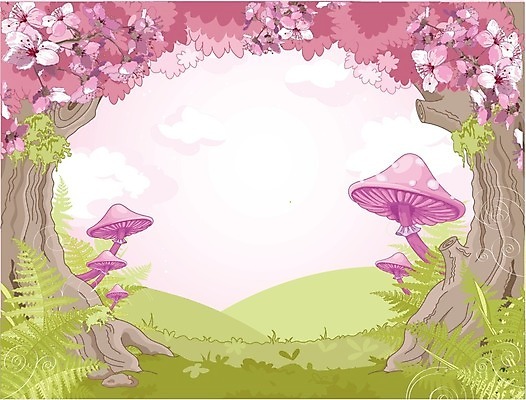 EPS 해외이미지 식물 디자인 꽃 분홍색 백그라운드 일러스트 자연 동화 요정 이야기 풍경 잔디 그래픽 버섯 나뭇가지 숲 신비 만화 그림 장면 공상 마법 곰팡이 양치류 해외202004 해외일러스트 나무 컬러 컨셉 생태계 파일형식 벡터 이미지허브