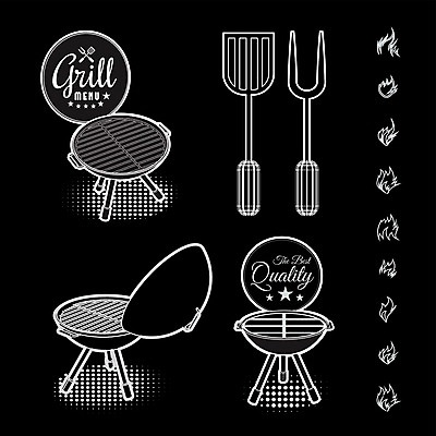EPS 해외이미지 템플릿 디자인 음식 백그라운드 일러스트 불 요리 야외 소풍 파티 식당 수확 뜨거움 그릴 바비큐 굽기 심볼 사인 메뉴 복고 초대 고립 스타일 해외202004 해외일러스트 자연요소 농업 주방용품 이벤트 야외활동 상점 구이 파일형식 벡터 이미지허브