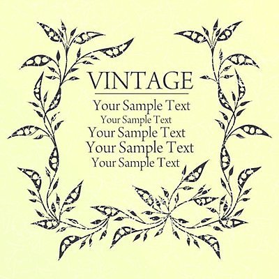 EPS 해외이미지 백그라운드 잎 일러스트 사각프레임 타이포그라피 사람없음 노란색 빈티지 잎줄기 해외202004 해외일러스트 식물 문자 줄기 컬러 컨셉 프레임 사각형 파일형식 벡터 이미지허브