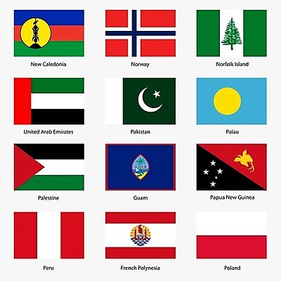 EPS 해외이미지 스티커 일러스트 노르웨이 사람없음 세트 세계 깃발 국기 폴란드 아랍에미리트 파키스탄 팔레스타인 페루 해외202004 해외일러스트 유럽 아시아 중동 남아메리카 파일형식 벡터 이미지허브