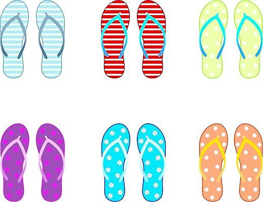 EPS 해외이미지 모델 라이프스타일 디자인 신발 일러스트 슬리퍼 장식 여름 노란색 유행 그룹 자르기 오브젝트 흰배경 그림 고립 스타일 해외202004 해외일러스트 계절 컬러 백그라운드 모션 생활 흰색 파일형식 벡터 이미지허브