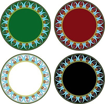 EPS 해외이미지 디자인 선 패턴 일러스트 태국 프레임 장식 컬러풀 원형 엘리먼트 스타일 해외202004 해외일러스트 도형 아시아 컬러 무늬 파일형식 벡터 이미지허브