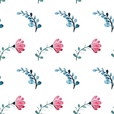 EPS 해외이미지 꽃 백그라운드 잎 꽃무늬 패턴 일러스트 수채화 사람없음 해외202004 해외일러스트 식물 무늬 파일형식 벡터 이미지허브