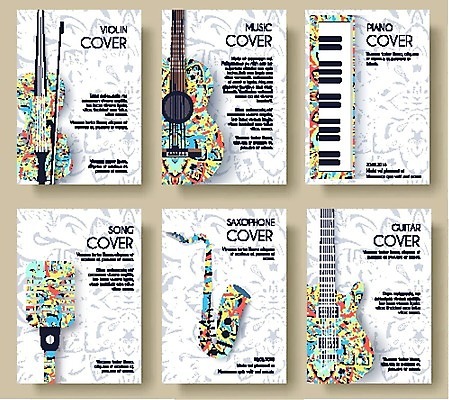 EPS 해외이미지 파도 꽃무늬 일러스트 사람없음 축제 기타 피아노 잡지 색소폰 바이올린 마이크 레이아웃 멜로디 해외202004 해외일러스트 꽃 바다 음향기기 무늬 현악기 간행물 건반악기 목관악기 파일형식 벡터 이미지허브