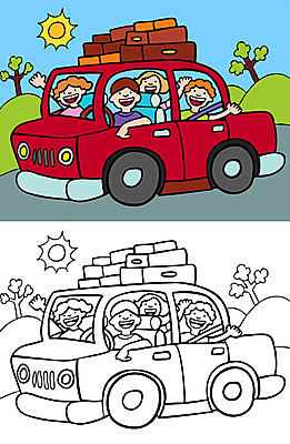 EPS 해외이미지 클립아트 디자인 남자 어린이 여행 가방 일러스트 가족 자동차 엄마 휴가 미술 소년 그래픽 장식 책 맑음 검은색 짐 흰색 아빠 만화 엘리먼트 해외202004 해외일러스트 잡화 육상교통 컬러 관계 날씨 문화예술 사람 파일형식 벡터 이미지허브