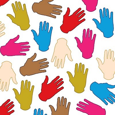 EPS 해외이미지 손 패턴 일러스트 손가락 손바닥 사람 빨간색 파란색 컬러풀 장미 갈색 흰배경 해외202004 해외일러스트 꽃 컬러 백그라운드 무늬 신체부위 흰색 파일형식 벡터 이미지허브