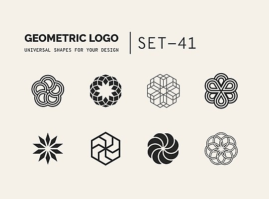 EPS 해외이미지 문양 디자인 선 꽃무늬 일러스트 추상 사람없음 세트 원형 심볼 라인아트 입체 심플 육각형 지오메트릭 해외202004 해외일러스트 도형 꽃 무늬 파일형식 벡터 이미지허브
