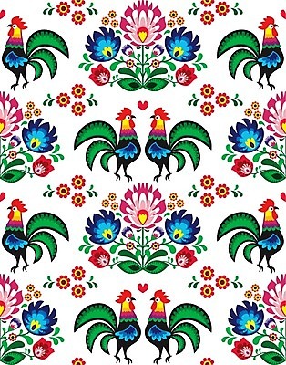 EPS 해외이미지 전통 꽃 패턴 일러스트 사람없음 컬러풀 화려 폴란드 해외202004 해외일러스트 식물 유럽 컬러 컨셉 무늬 파일형식 벡터 이미지허브