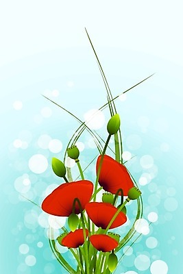 EPS 해외이미지 식물 꽃 백그라운드 꽃무늬 일러스트 불꽃 빨간색 초록색 여름 봄 활발 들꽃 성장 보케 양귀비 해외202004 해외일러스트 계절 컬러 컨셉 무늬 불 파일형식 벡터 이미지허브