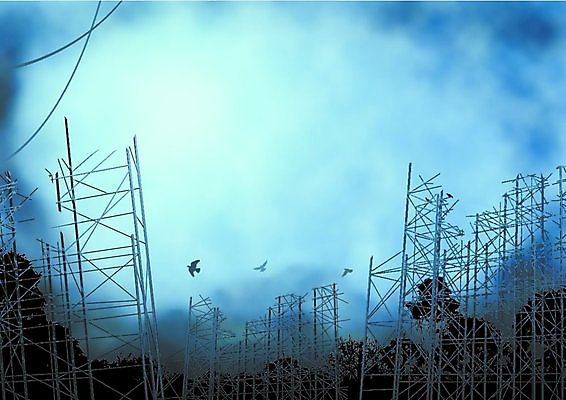 EPS 해외이미지 백그라운드 일러스트 하늘 풍경 그래픽 파란색 공백 안개 버리기 발판 깨짐 옛날 카피스페이스 해외202004 해외일러스트 컬러 컨셉 모션 날씨 파일형식 벡터 이미지허브