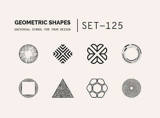 EPS 해외이미지 문양 디자인 선 일러스트 추상 사람없음 세트 사각형 점 원형 삼각형 심볼 라인아트 심플 마름모 육각형 지오메트릭 해외202004 해외일러스트 도형 무늬 파일형식 벡터 이미지허브