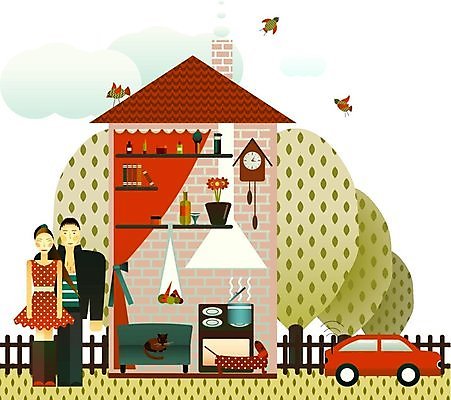 EPS 해외이미지 구름 커플 행복 포스터 백그라운드 일러스트 가족 자동차 자연 조류 지붕 주택 사람 풍경 건물 그래픽 초록색 울타리 마을 주방 정원 만화 그림 시골집 타운 안락 해외202004 해외일러스트 자연요소 동물 건축물 감정 육상교통 컬러 컨셉 관계 담장 도시 생태계 파일형식 벡터 이미지허브