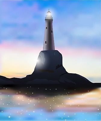 EPS 해외이미지 실루엣 바다 섬 일러스트 자연 하늘 주택 등대 항해 경고 풍경 야외 물 파란색 빛 탑 황혼 일몰 야간 신호 네비게이션 해외202004 해외일러스트 자연요소 건축물 컬러 배_교통 촬영기법 건물 노을 생태계 파일형식 벡터 이미지허브