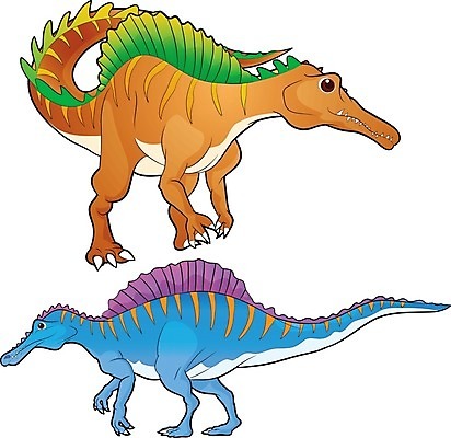 EPS 해외이미지 동물 일러스트 사람없음 파란색 갈색 그림 쥬라기 해외202004 해외일러스트 컬러 파일형식 벡터 이미지허브