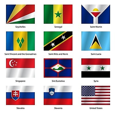 EPS 해외이미지 스티커 일러스트 사람없음 세트 세계 미국 깃발 국기 세이셸 싱가폴 슬로바키아 슬로베니아 시리아 해외202004 해외일러스트 유럽 아시아 북아메리카 중동 아프리카 파일형식 벡터 이미지허브