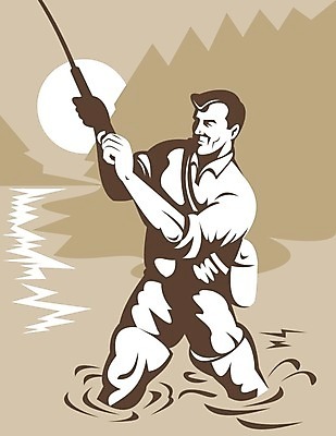 EPS 해외이미지 남자 호수 일러스트 자연 낚시 야외 물 강 복고 낚시꾼 얼레 해외202004 해외일러스트 자연요소 레저 사람 생태계 파일형식 벡터 이미지허브