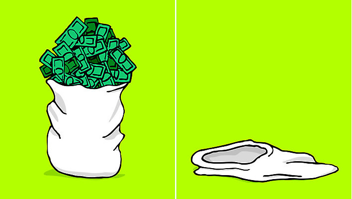 EPS 해외이미지 돈 일러스트 성공 달러 비교 재산 가난 만화 도둑 가득함 자루 보물 계산서 뺏기 해외202004 해외일러스트 컨셉 모션 금융 범죄인 파일형식 벡터 이미지허브