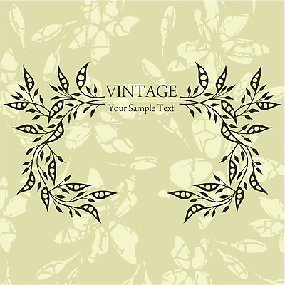 EPS 해외이미지 식물 꽃 백그라운드 잎 꽃무늬 곡선 일러스트 프레임 사람없음 해외202004 해외일러스트 선 무늬 파일형식 벡터 이미지허브