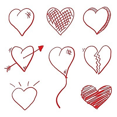 EPS 해외이미지 라인일러스트 일러스트 화살 사랑 사람없음 빨간색 하트 해외202004 해외일러스트 모양 감정 컬러 파일형식 벡터 이미지허브