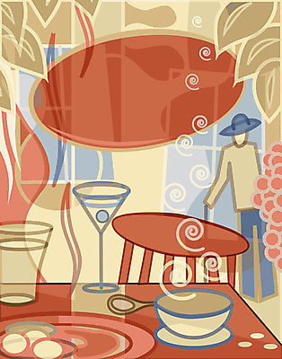 EPS 해외이미지 라이프스타일 배너 음료 음식 백그라운드 일러스트 탁자 내부 그래픽 빨간색 컬러풀 식당 식사 공백 카페 카피스페이스 해외202004 해외일러스트 컬러 가구 생활 상점 파일형식 벡터 이미지허브