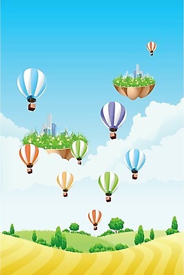 EPS 해외이미지 나무 구름 계절 섬 백그라운드 일러스트 자연 하늘 미술 건물 초록색 여름 파란색 도시풍경 고층빌딩 열기구 도시 땅 그림 장면 공상 풍선 해외202004 해외일러스트 자연요소 식물 건축물 컬러 항공교통 문화예술 풍경 빌딩 생태계 파일형식 벡터 이미지허브