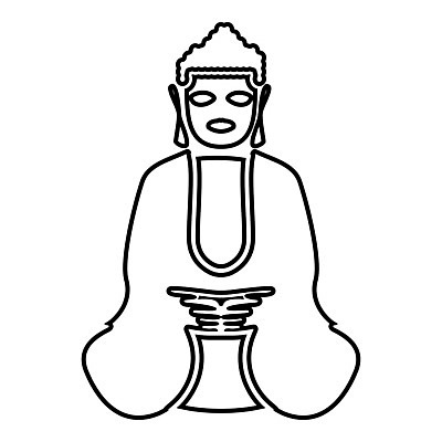 EPS 해외이미지 전통 아시아 문화 선 조각 일러스트 요가 연꽃 사람 동양인 조각상 평화 검은색 화목 인도인 심볼 명상 부처 윤곽 신성 고립 신앙심 해외202004 해외일러스트 외국인 웰빙 꽃 나라 컬러 컨셉 불교 인종 조형물 파일형식 벡터 이미지허브