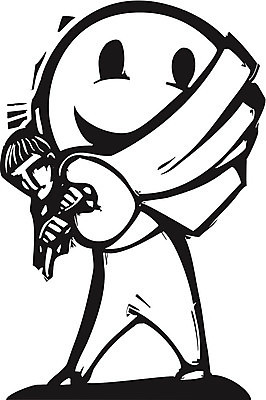 EPS 해외이미지 행복 일러스트 선물 기쁨 유머 절도 자루 목판화 우울증 뺏기 해외202004 해외일러스트 감정 모션 범죄 질병 파일형식 벡터 이미지허브