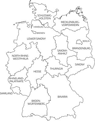 EPS 해외이미지 모양 실루엣 유럽 여행 백그라운드 컨셉 지도 일러스트 독일 그래픽 흰색 플랫 땅 윤곽 지역 베를린 남쪽 고립 서쪽 지리 함부르크 바이에른 해외202004 해외일러스트 나라 컬러 촬영기법 방향 파일형식 벡터 이미지허브
