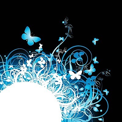 EPS 해외이미지 모양 식물 디자인 꽃 나비 백그라운드 잎 꽃무늬 일러스트 자연 추상 프레임 장식 화려 복고 스타일 해외202004 해외일러스트 곤충 컨셉 무늬 생태계 파일형식 벡터 이미지허브