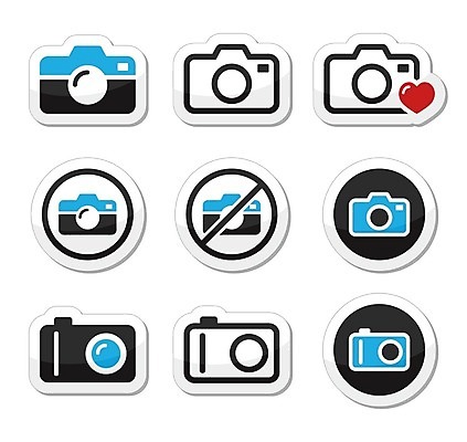 EPS 해외이미지 일러스트 표시 경고 사람없음 카메라 사진촬영 금지 하트 승낙 촬영금지 해외202004 해외일러스트 모양 컨셉 전자제품 촬영 파일형식 벡터 이미지허브