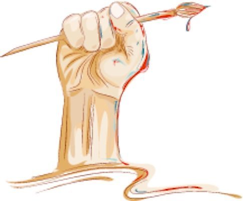 EPS 해외이미지 직업 손 디자인 컨셉 일러스트 수채화 창조 미술 페인트 주먹 흐름 표현 붓 그리기 개울 팔레트 사인 그림 오르기 예술가 페인트붓 화가 해외202004 해외일러스트 모션 문화예술 신체부위 강 파일형식 벡터 이미지허브