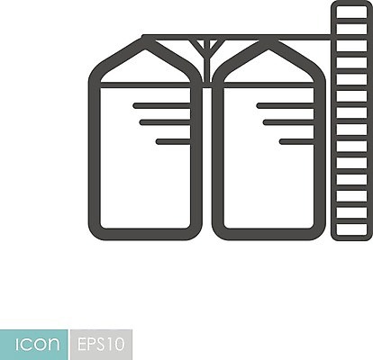 EPS 해외이미지 디자인 농업 일러스트 옥수수 씨앗 건물 농장 낟알 엘리베이터 창고 오브젝트 수납 외양간 고립 사일로 해외202004 해외일러스트 식물 건축물 산업 곡류 파일형식 벡터 이미지허브