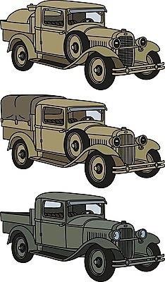 EPS 해외이미지 일러스트 자동차 사람없음 트럭 빈티지 클래식 복고 클래식카 해외202004 해외일러스트 육상교통 컨셉 승용차 파일형식 벡터 이미지허브