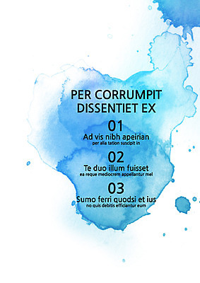 템플릿 내지 컬러 하늘색 사람없음 물감 프레젠테이션 문서템플릿 서식 레이아웃 문서 번짐 제안서 목차 이미지템플릿 AI파일 파란색 미술도구 파일형식 벡터 효과