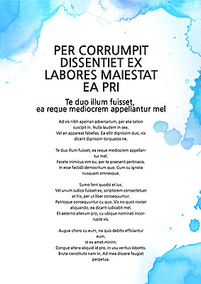 템플릿 내지 컬러 하늘색 사람없음 물감 프레젠테이션 문서템플릿 서식 레이아웃 문서 번짐 제안서 이미지템플릿 AI파일 파란색 미술도구 파일형식 벡터 효과