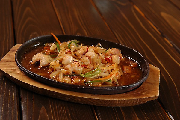 포토 JPG 그릇 접시 음식 채소 새우 근접촬영 사람없음 해물요리 해산물 볶음 철판 철판볶음 일본음식 국내포토 식기 뷰포인트 갑각류 파일형식