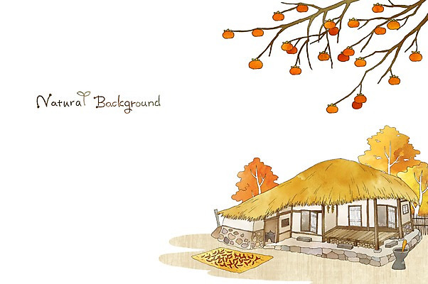 PSD 계절 백그라운드 일러스트 자연 고추 주택 초가집 감 사람없음 가을 분위기 순수 감나무 절구 가을배경 국내일러스트 나무 컨셉 채소 과일 한옥 건물 도구 생태계 파일형식 가을_계절