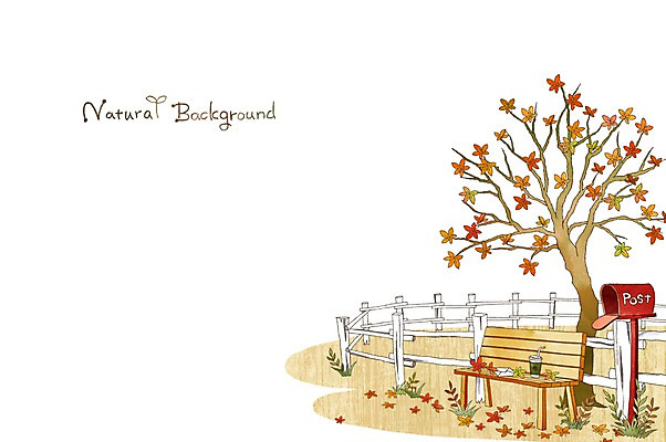 PSD 나무 계절 백그라운드 단풍 벤치 일러스트 자연 편지봉투 사람없음 울타리 우체통 가을 분위기 종이컵 순수 가을배경 국내일러스트 식물 컨셉 잎 의자 봉투 컵 담장 일회용 편지 생태계 파일형식 가을_계절