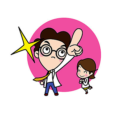 전신 직업 캐릭터 여자 남자 안경 스티커 일러스트 응원 직업캐릭터 서기 미소 사람 손짓 성인 두명 가리킴 가운 실험복 결심 과학자 성인만 안경낌 일러캐릭터 AI파일 잡화 옷 과학 컨셉 모션 표정 학자 파일형식 벡터