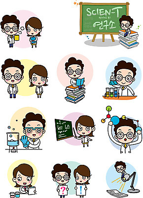 직업 캐릭터 여자 남자 안경 커피 스티커 일러스트 직업캐릭터 실험 들기 사람 성인 책 세트 자료 칠판 스탠드 가운 실험복 판넬 과학자 문서 비커 성인만 안경낌 일러캐릭터 AI파일 잡화 옷 음료 과학 모션 조명 실험기구 학자 파일형식 벡터