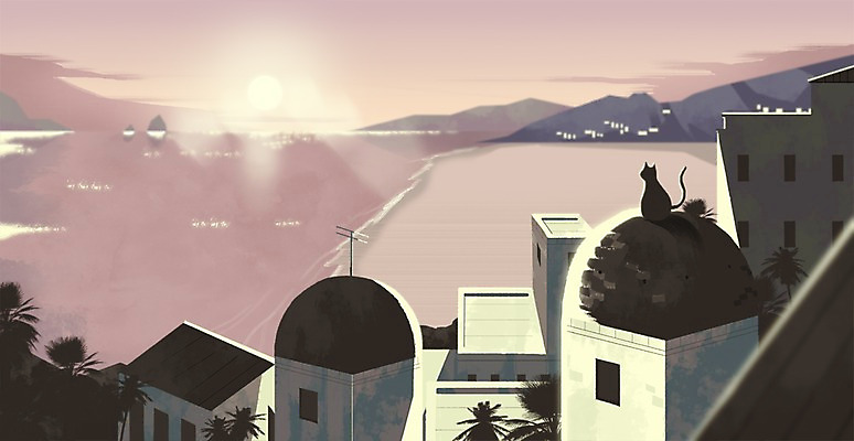 주간 PSD 나무 식물 동물 계절 바다 백그라운드 일러스트 리조트 휴식 풍경 해변 사람없음 야외 건물 여름 야자수 마을 고양이 자유 시원함 국내일러스트 자연요소 건축물 컨셉 포유류 반려동물 파일형식